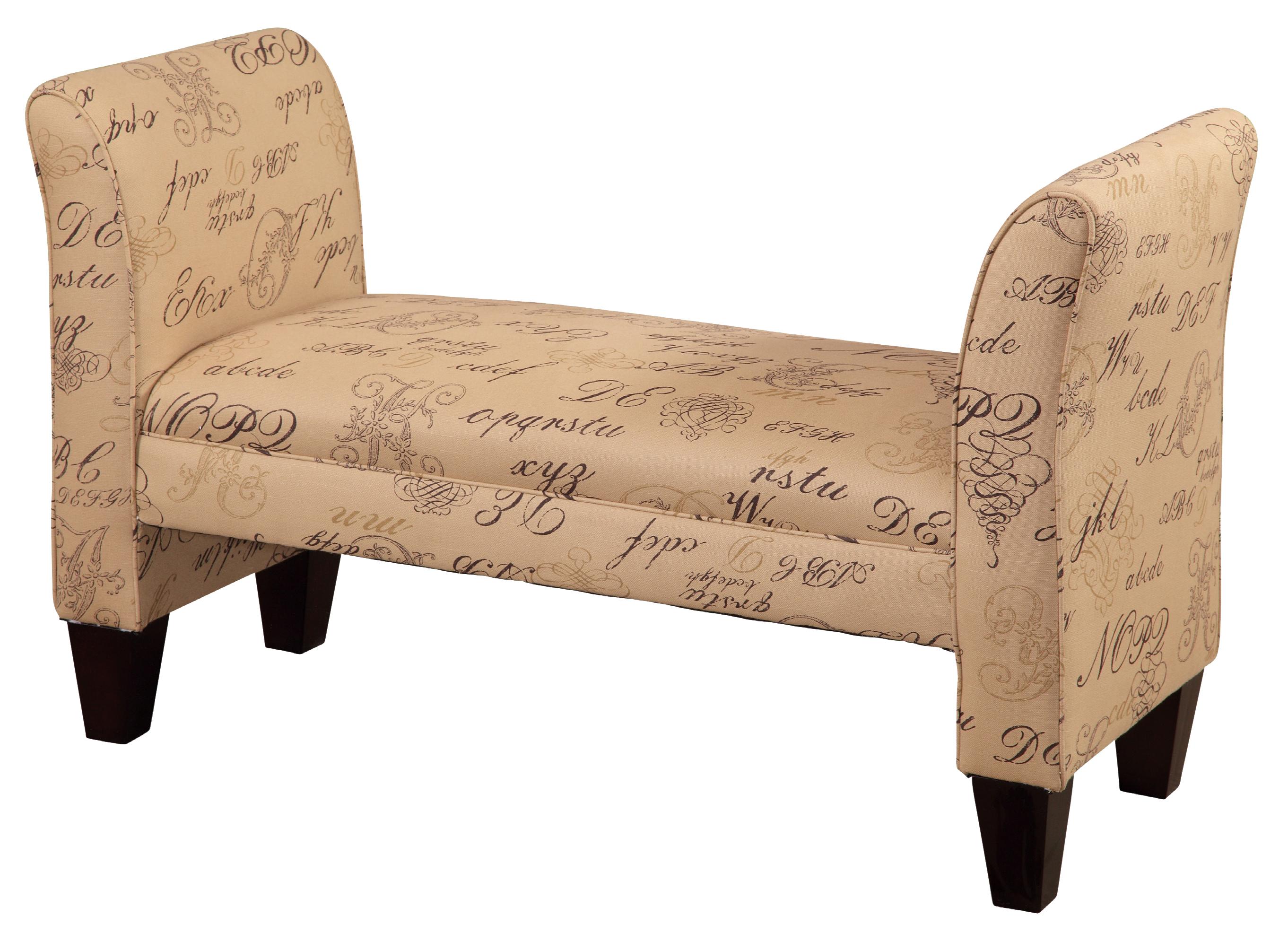 CMI Classic Chair Accents 3086 Traditional Styled Backless Bench with